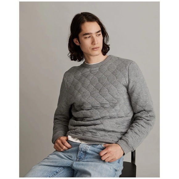 Madewell Quilted Sweatshirt Pullover XL - Picture 2 of 8